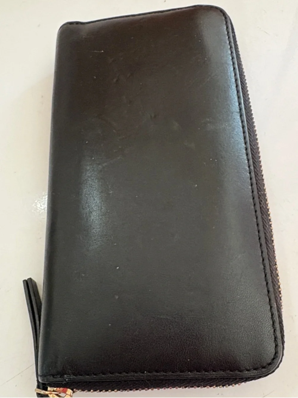 Tory Burch Black Wallet with Gold Logo Emblem - Picture 3 of 8